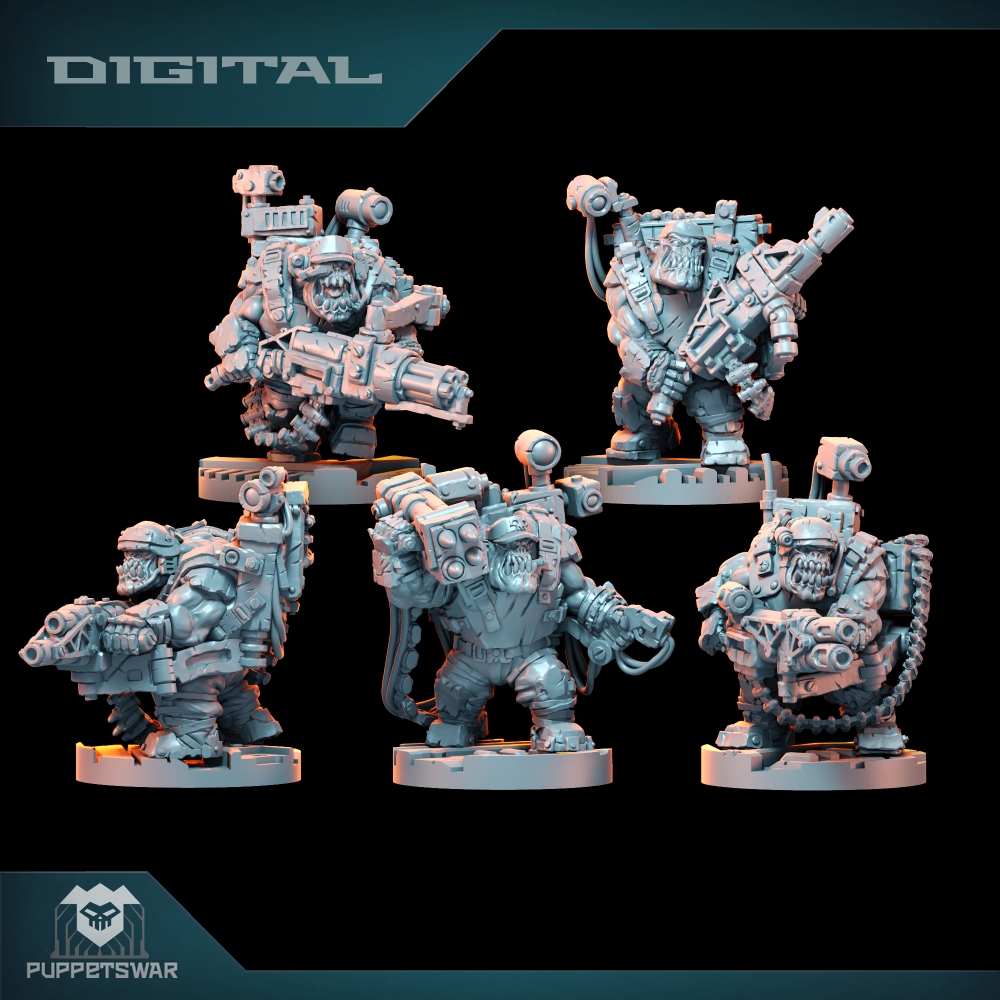 3D Printing Apps - Orc Ultimate Badasses Squad, Green Skin