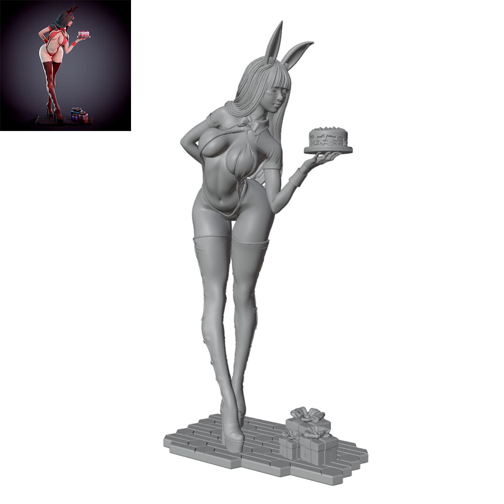 3D Printing Apps - 1/24/12/6 Holiday Party Theme Bunny Girl
