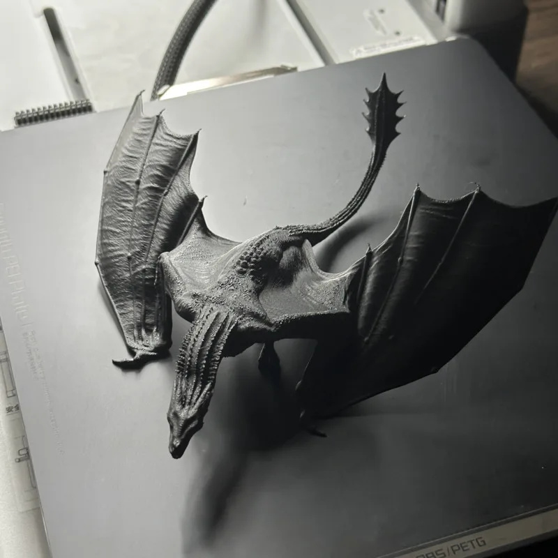 3D Printing Apps - 3D Printed Dragon Model Resin Flying