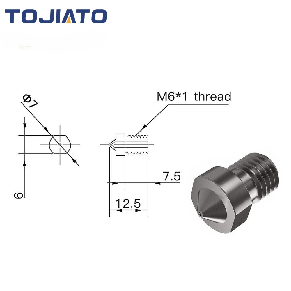2pcs E3D V6 Hardened Steel Noz - 3D Printing Industry ulasan dan harga