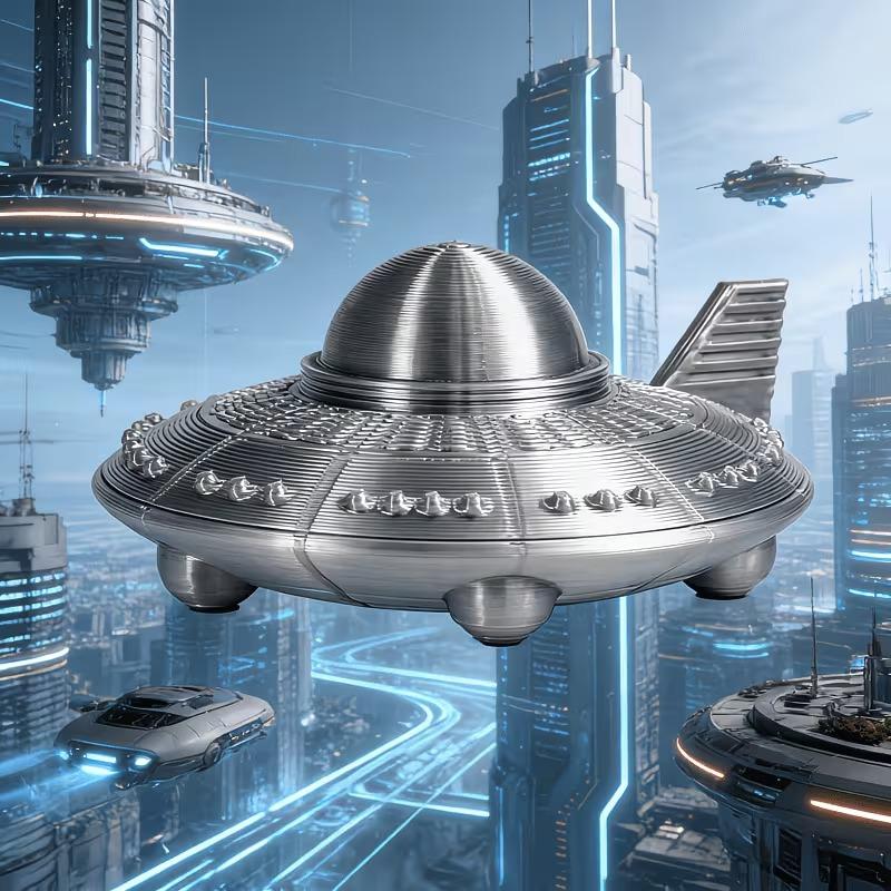 3D Printed UFO Figurines Retro - 3D Printing Apps ulasan dan harga
