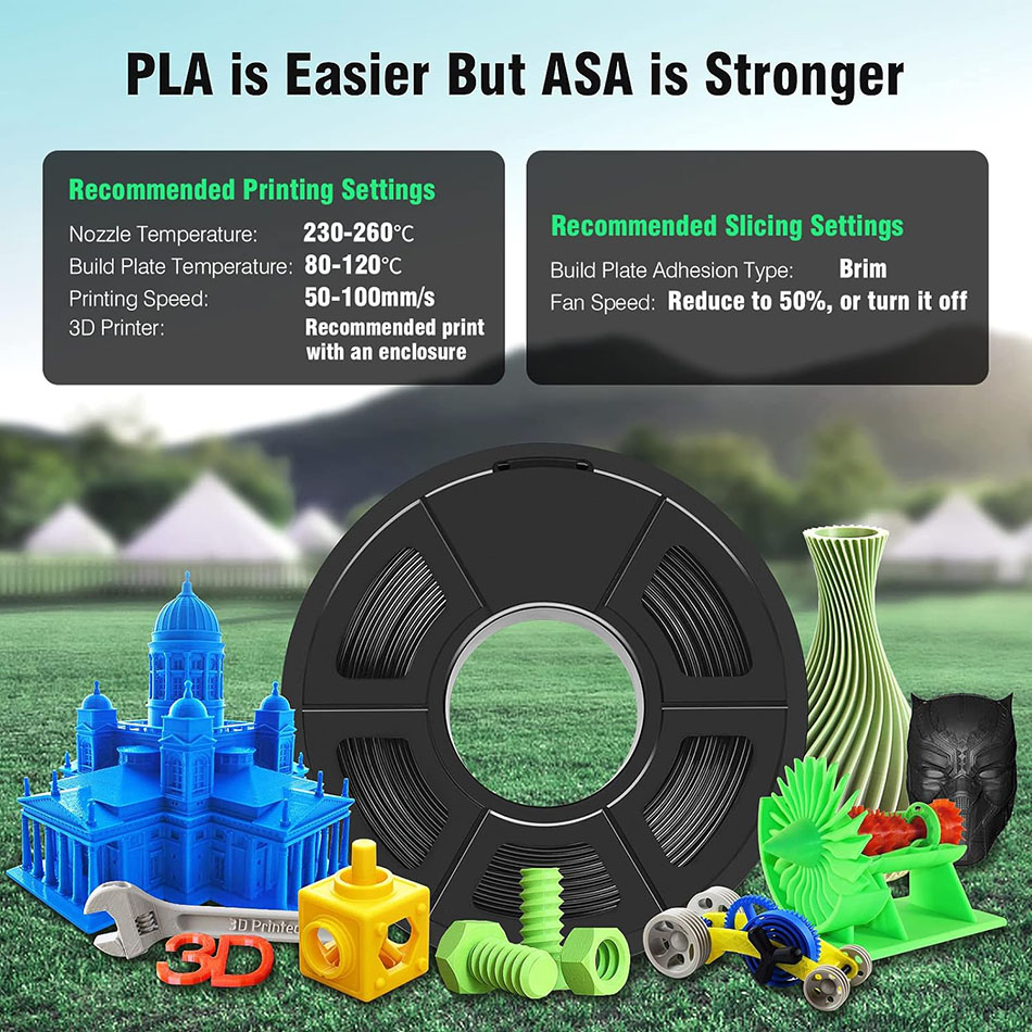 JAYO 3D Filament ASA 1.75mm 5R - Asa Filament Outdoor ulasan dan harga