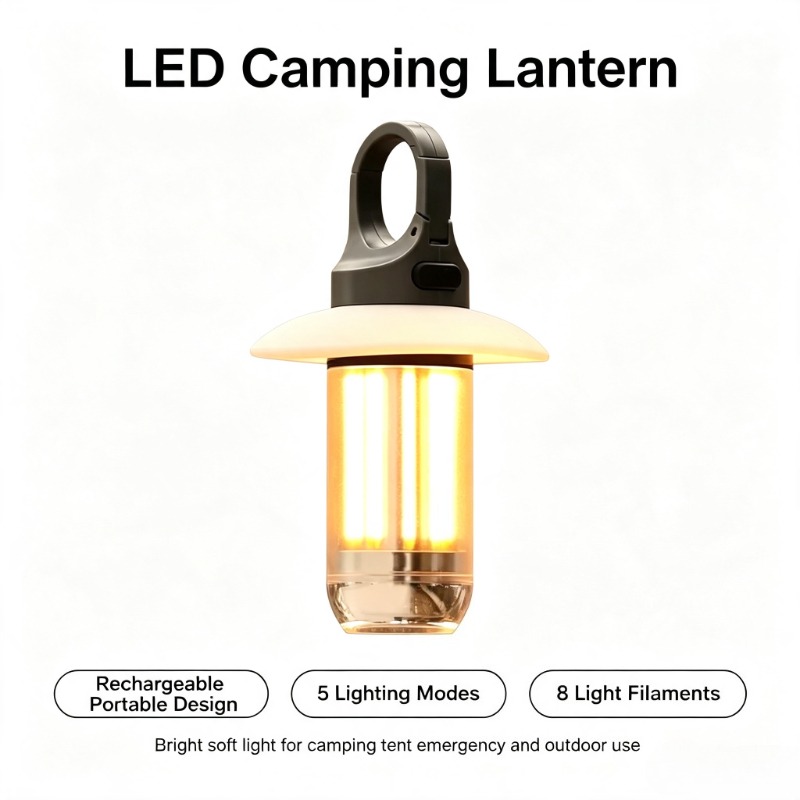 LED Camping Lantern Rechargeab - Asa Filament Outdoor ulasan dan harga