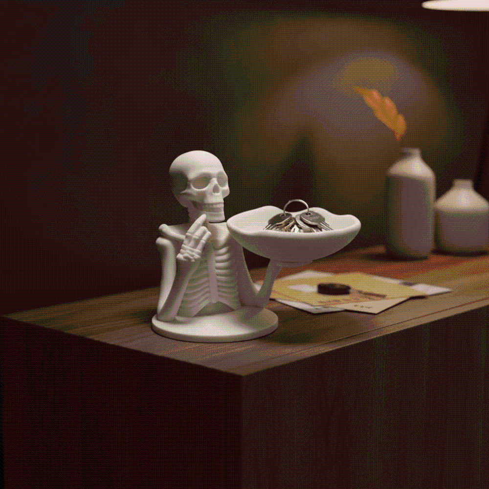 3D Printed Skeleton Candy Bowl - 3D Printing Pla ulasan dan harga