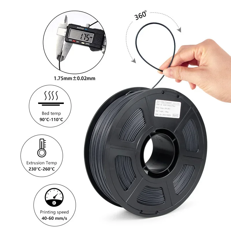 Carbon Fiber ASA Filament 1.75 - Asa Filament Outdoor ulasan dan harga